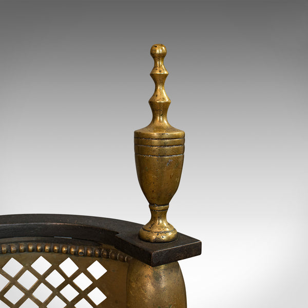 Antique Fireplace, English, Cast Iron, Fire Basket, Regency Taste, Victorian