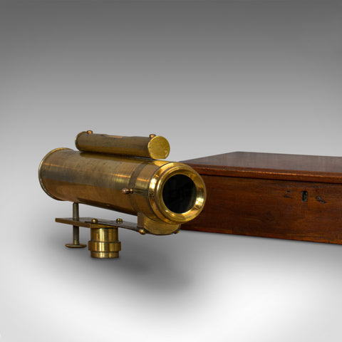 Vintage Sight Level, English, Brass, Handheld Surveyor's Instrument, Circa 1930