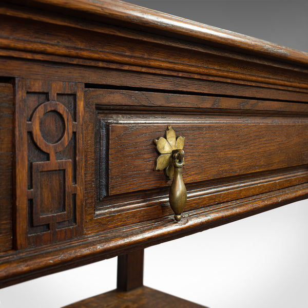 Large Antique Buffet, English, Oak, Server, Sideboard, Jacobean Taste, Victorian