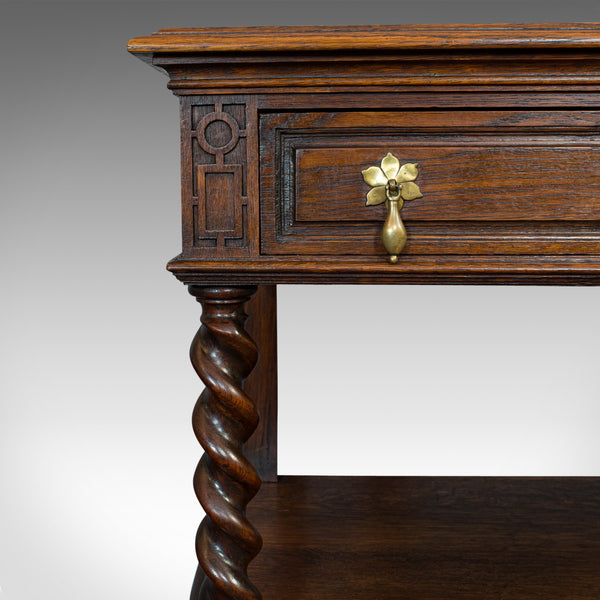 Large Antique Buffet, English, Oak, Server, Sideboard, Jacobean Taste, Victorian