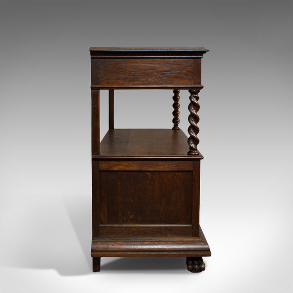 Large Antique Buffet, English, Oak, Server, Sideboard, Jacobean Taste, Victorian
