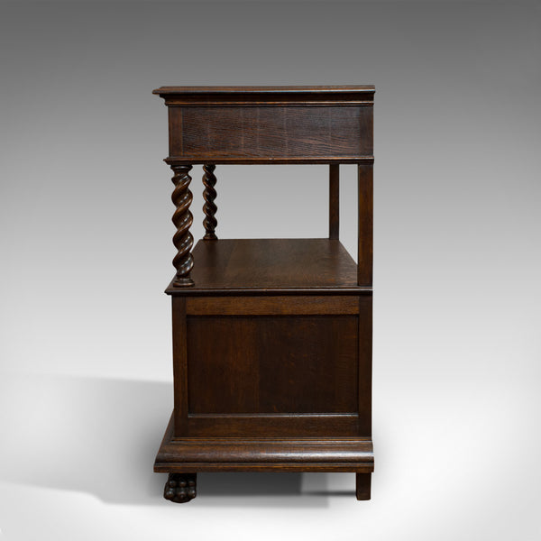 Large Antique Buffet, English, Oak, Server, Sideboard, Jacobean Taste, Victorian