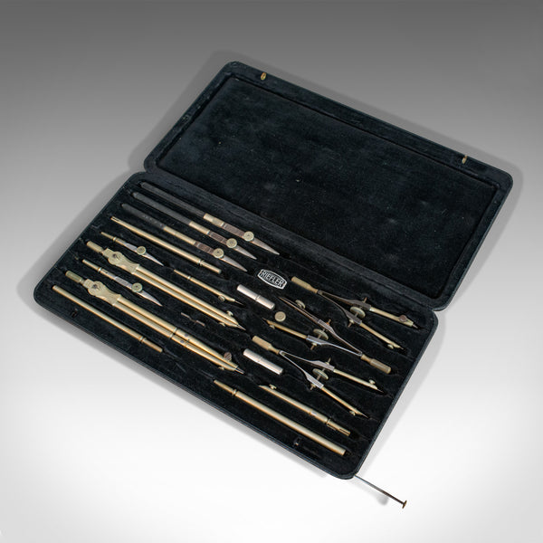 Vintage Draughtsman's Set, German, Drawing Instruments, Riefler, Circa 1950
