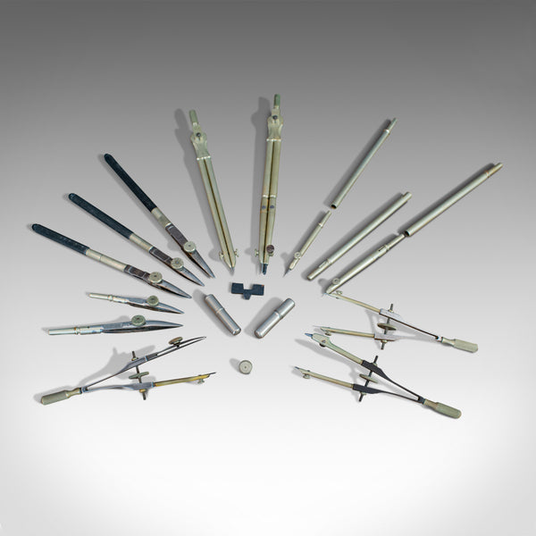 Vintage Draughtsman's Set, German, Drawing Instruments, Riefler, Circa 1950