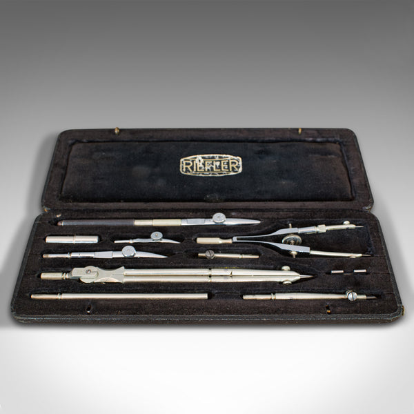 Vintage Instrument Set, German, Technical Drawing, Riefler, Munich, Circa 1950