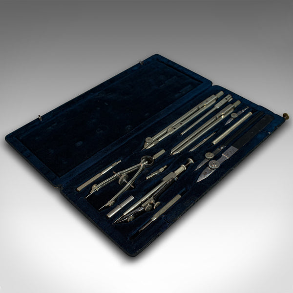 Antique Technical Drawing Set, German, Architect, Cartography, Wichmann, C.1920