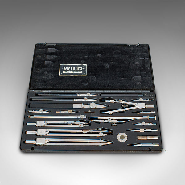 Vintage Instrument Set, Swiss, Precision, Technical Drawing, Wild Heerbrugg