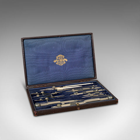 Antique Cartographer's Set, English, Architect, Draughtsman, AG Thornton, C.1920