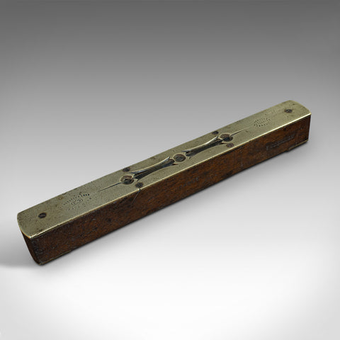 Vintage Spirit Level, English, Rosewood, Brass, Instrument, Preston and Sons