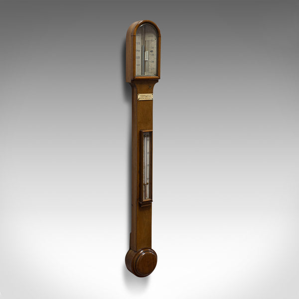 Antique Stick Barometer, Walnut, Scientific Instrument, Negretti & Zambra, 1900
