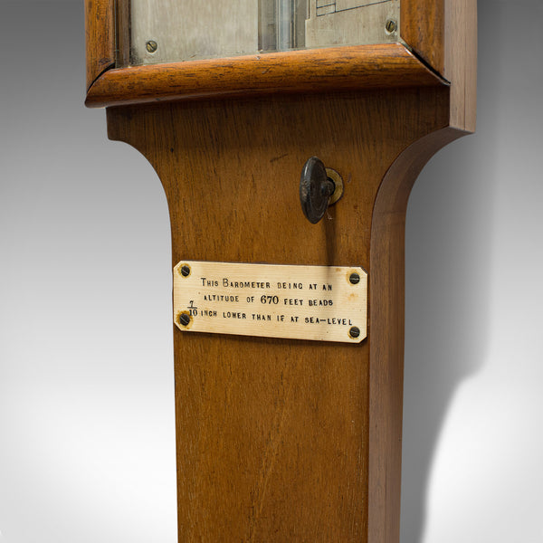 Antique Stick Barometer, Walnut, Scientific Instrument, Negretti & Zambra, 1900