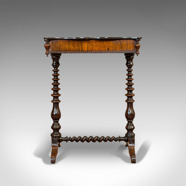 Antique Collector's Table, Walnut, Rosewood, Craft, Hobby Stand, Victorian, 1900