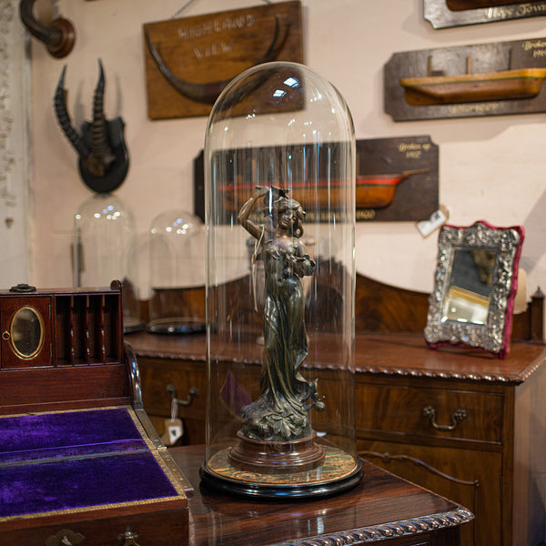 Large Antique Glass Display Dome, English, Taxidermy, Showcase, Victorian, 1900