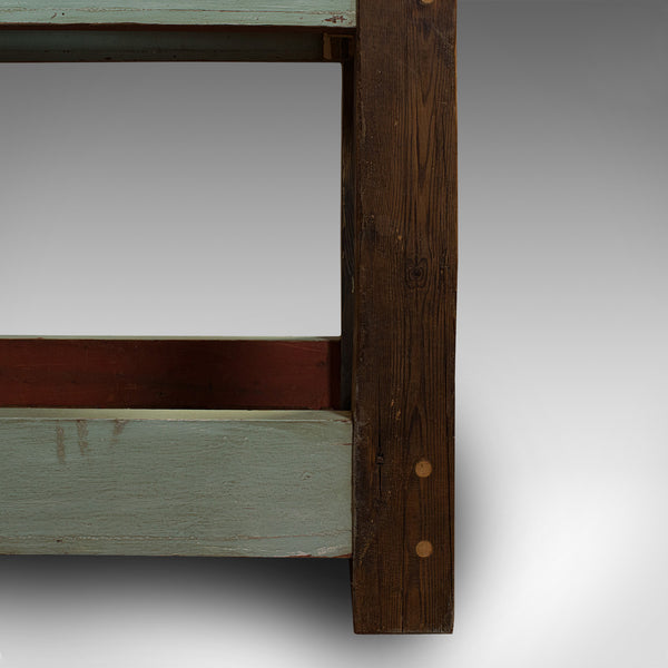 Antique Butcher's Block, English, Beech, Teak, Work Table, Kitchen Island, 1900