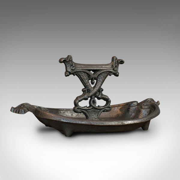 Antique Boot Scraper, English, Pull, Coalbrookdale, Art Nouveau, Circa 1890