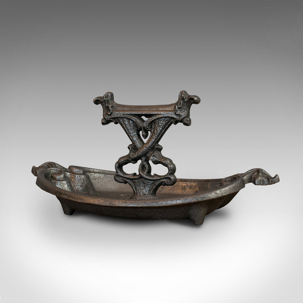 Antique Boot Scraper, English, Pull, Coalbrookdale, Art Nouveau, Circa 1890