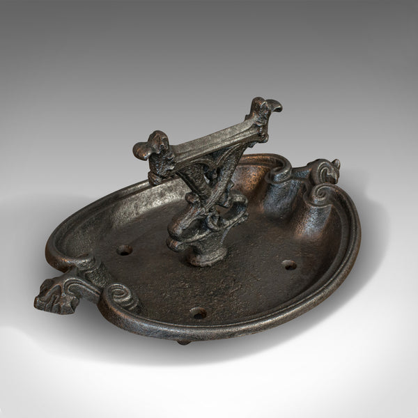 Antique Boot Scraper, English, Pull, Coalbrookdale, Art Nouveau, Circa 1890