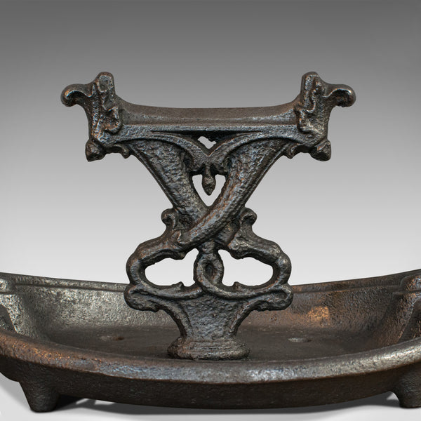 Antique Boot Scraper, English, Pull, Coalbrookdale, Art Nouveau, Circa 1890