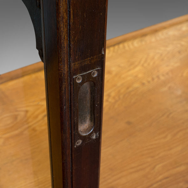 Large Antique Shop Display Cabinet, English, Oak, Showcase, Edwardian, C.1910