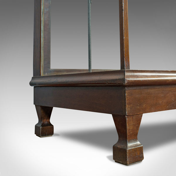 Large Antique Shop Display Cabinet, English, Oak, Showcase, Edwardian, C.1910