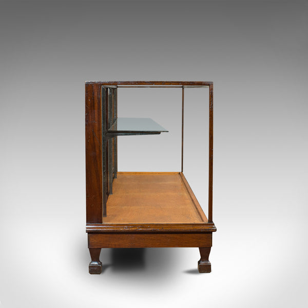 Large Antique Shop Display Cabinet, English, Oak, Showcase, Edwardian, C.1910