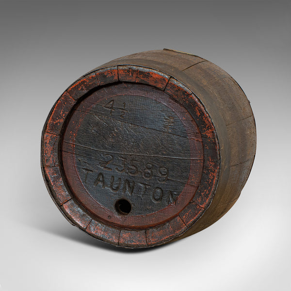 Pair Of, Antique Whiskey Pins, Oak, Barrel, Side Table, Taunton, Victorian, 1900