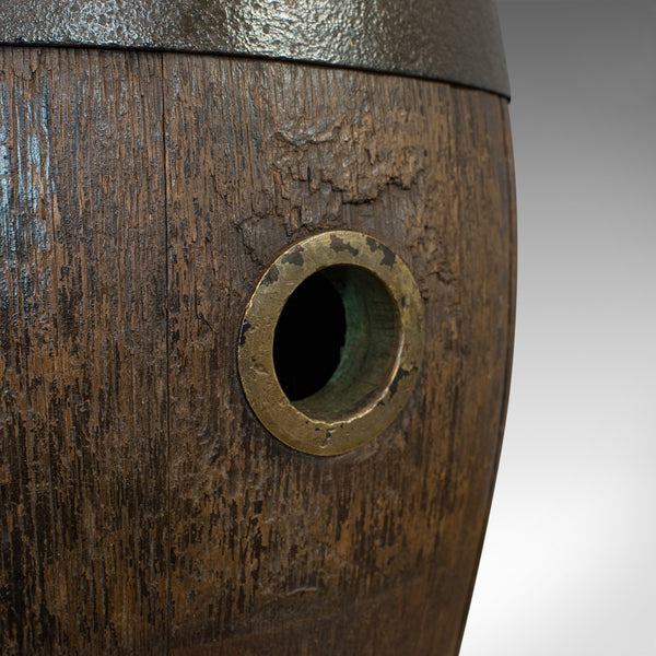 Pair Of, Antique Whiskey Pins, Oak, Barrel, Side Table, Taunton, Victorian, 1900