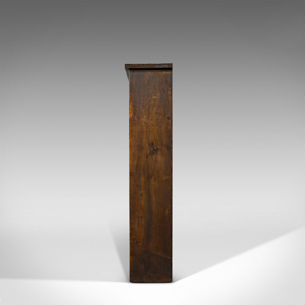 Vintage Book Shelf, English, Oak, Library, Bookcase, Display Cabinet, Circa 1960