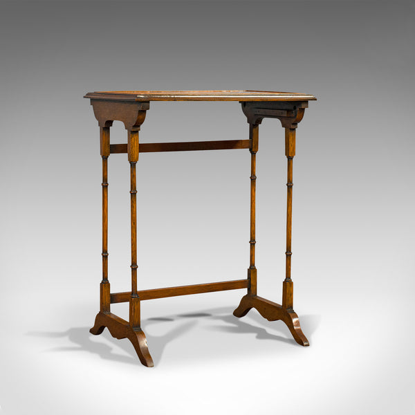 Antique Quartetto of Tables, English, Walnut, Mahogany, Nest, Edwardian, C.1910