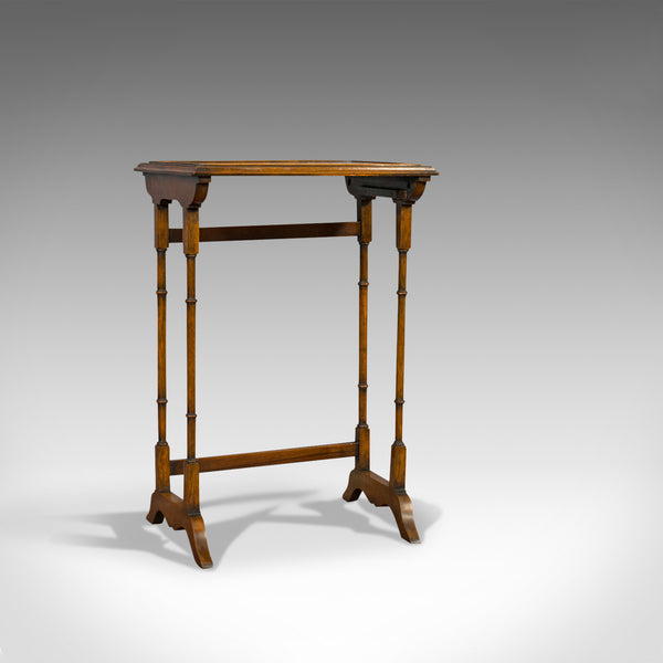 Antique Quartetto of Tables, English, Walnut, Mahogany, Nest, Edwardian, C.1910