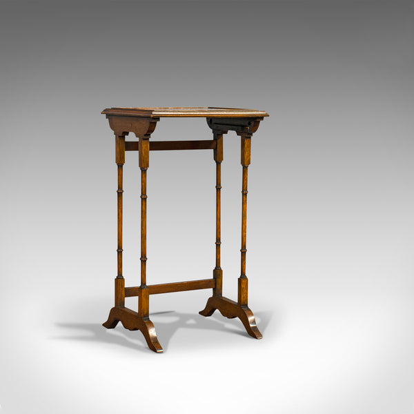 Antique Quartetto of Tables, English, Walnut, Mahogany, Nest, Edwardian, C.1910