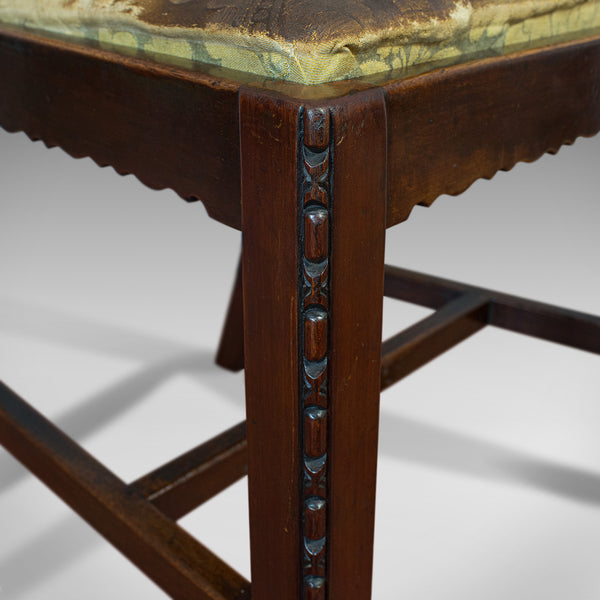 Set of 4, Antique Ladder Back Chairs, Irish, Mahogany, Dining Seat, Victorian