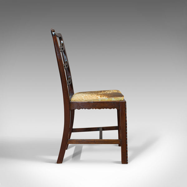 Set of 4, Antique Ladder Back Chairs, Irish, Mahogany, Dining Seat, Victorian
