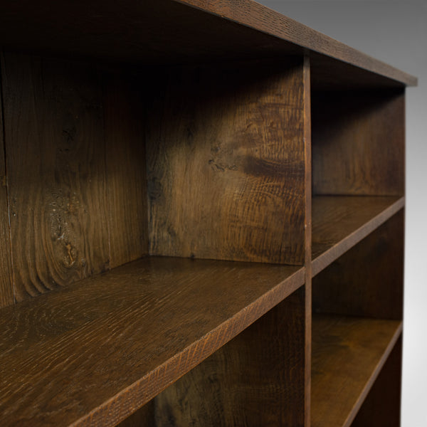 Large Vintage Book Shelf, English, Oak, Display Cabinet, Library Bookcase, 1960