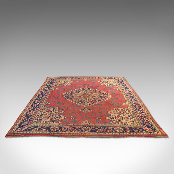 Very Large 13' Antique Serapi Carpet, Persian Rug, Heriz Region, Victorian, 1900