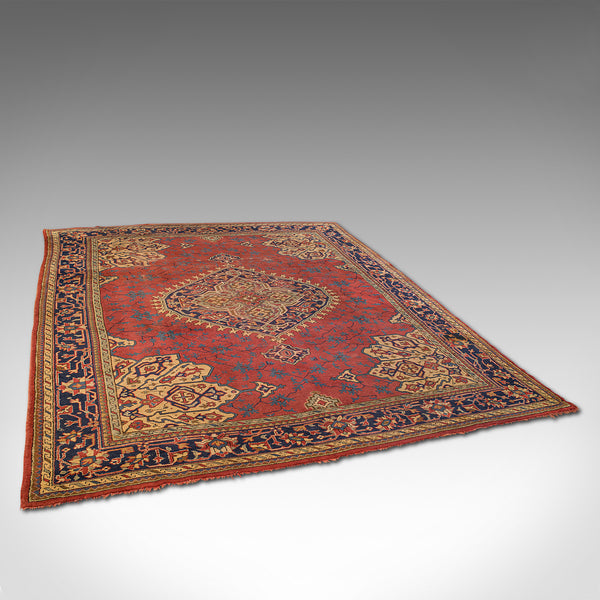 Very Large 13' Antique Serapi Carpet, Persian Rug, Heriz Region, Victorian, 1900