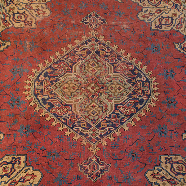 Very Large 13' Antique Serapi Carpet, Persian Rug, Heriz Region, Victorian, 1900