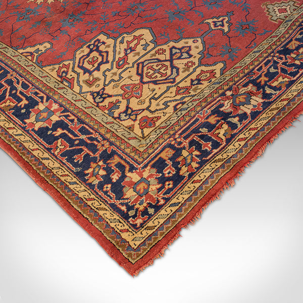 Very Large 13' Antique Serapi Carpet, Persian Rug, Heriz Region, Victorian, 1900