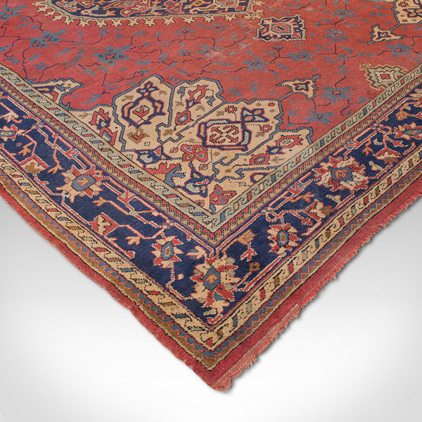 Very Large 13' Antique Serapi Carpet, Persian Rug, Heriz Region, Victorian, 1900