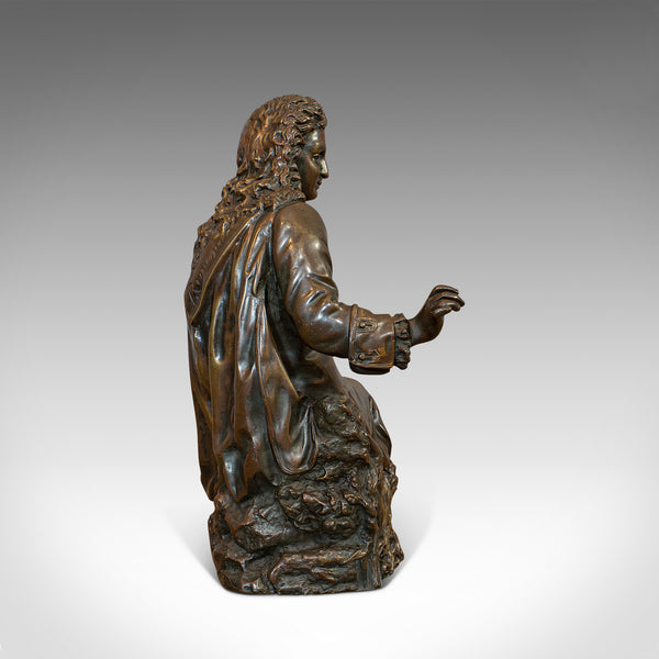 Antique Fontaine Figure, French, Bronze, Statue, After Ernest Rancoulet, C.1920