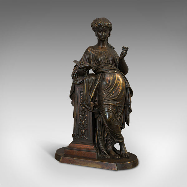 Antique Bronze Figure, French, Female, Art Nouveau, After Moreau ...