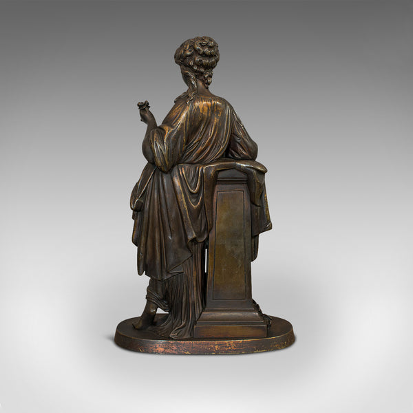 Antique Bronze Figure, French, Female, Art Nouveau, After Moreau, Circa 1920