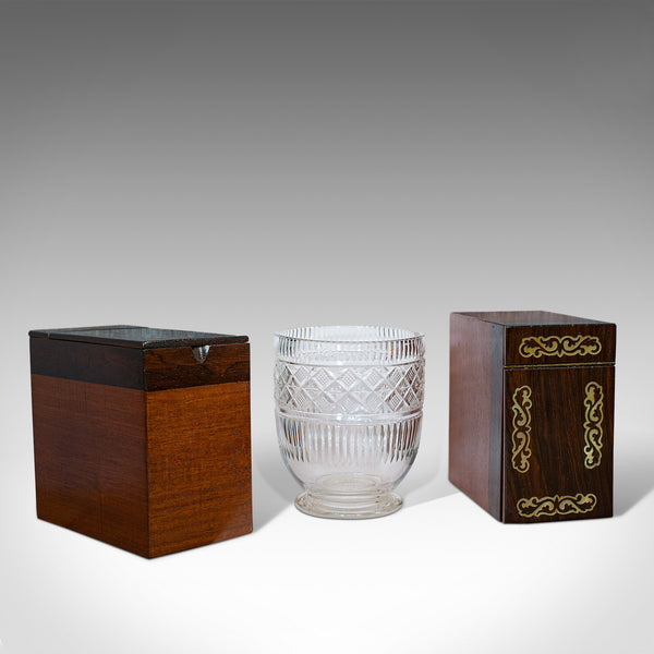 Antique Tea Caddy, English, Rosewood, Chest, Thomas of London, Regency, C.1820
