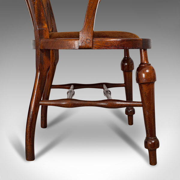 Antique Captain's Chair, English, Mahogany, Armchair, Seat, Edwardian, C.1910