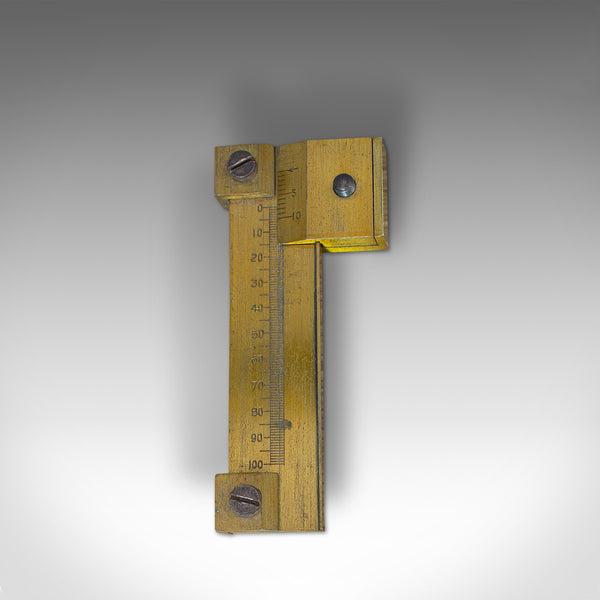 Vintage Pocket Slide Rule, English, Brass, Scientific, Measuring, Instrument