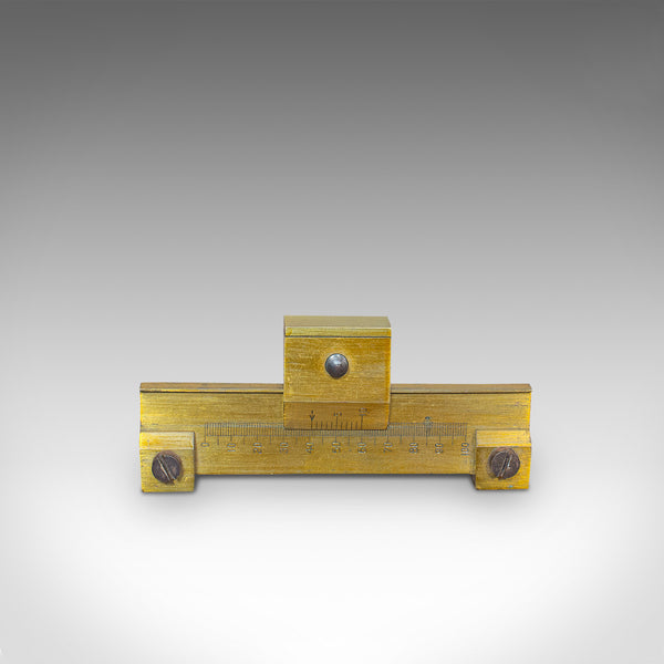 Vintage Pocket Slide Rule, English, Brass, Scientific, Measuring, Instrument