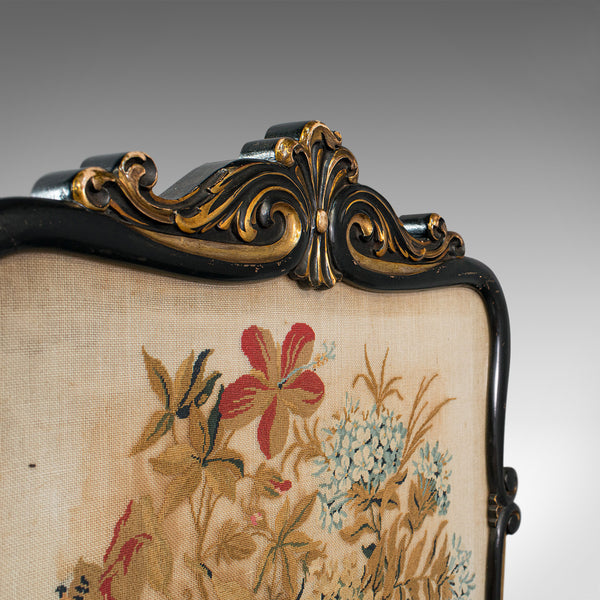 Antique Fireside Screen, English, Panel, Needlepoint, Tapestry, Regency, C.1830