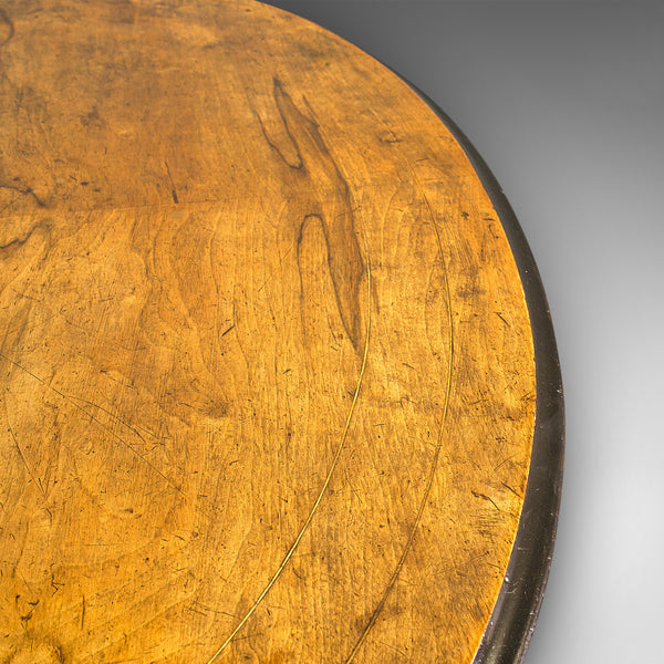 Antique Breakfast Table, English, Walnut, Mahogany, Tilt Top, Oval, Victorian