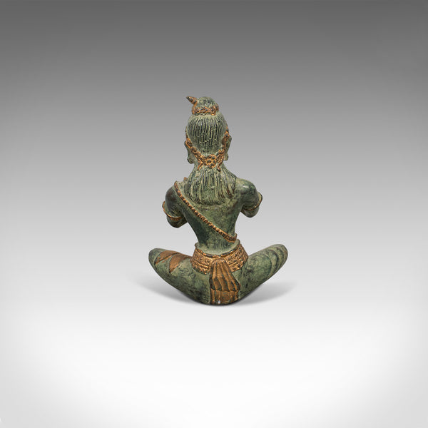 Antique Decorative Figure, Oriental, Bronze, Statue, Study, Musician, Circa 1900