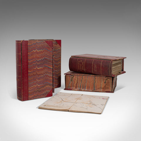 Antique Map Compendiums, English, Ordnance Survey, Cartography, Victorian, 1880